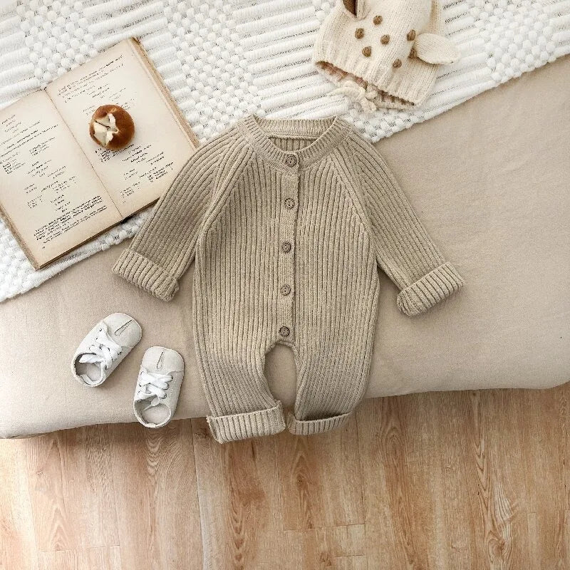 Chunky Knit Autumn Romper (3 - 18 Months) - Mimou Babywear