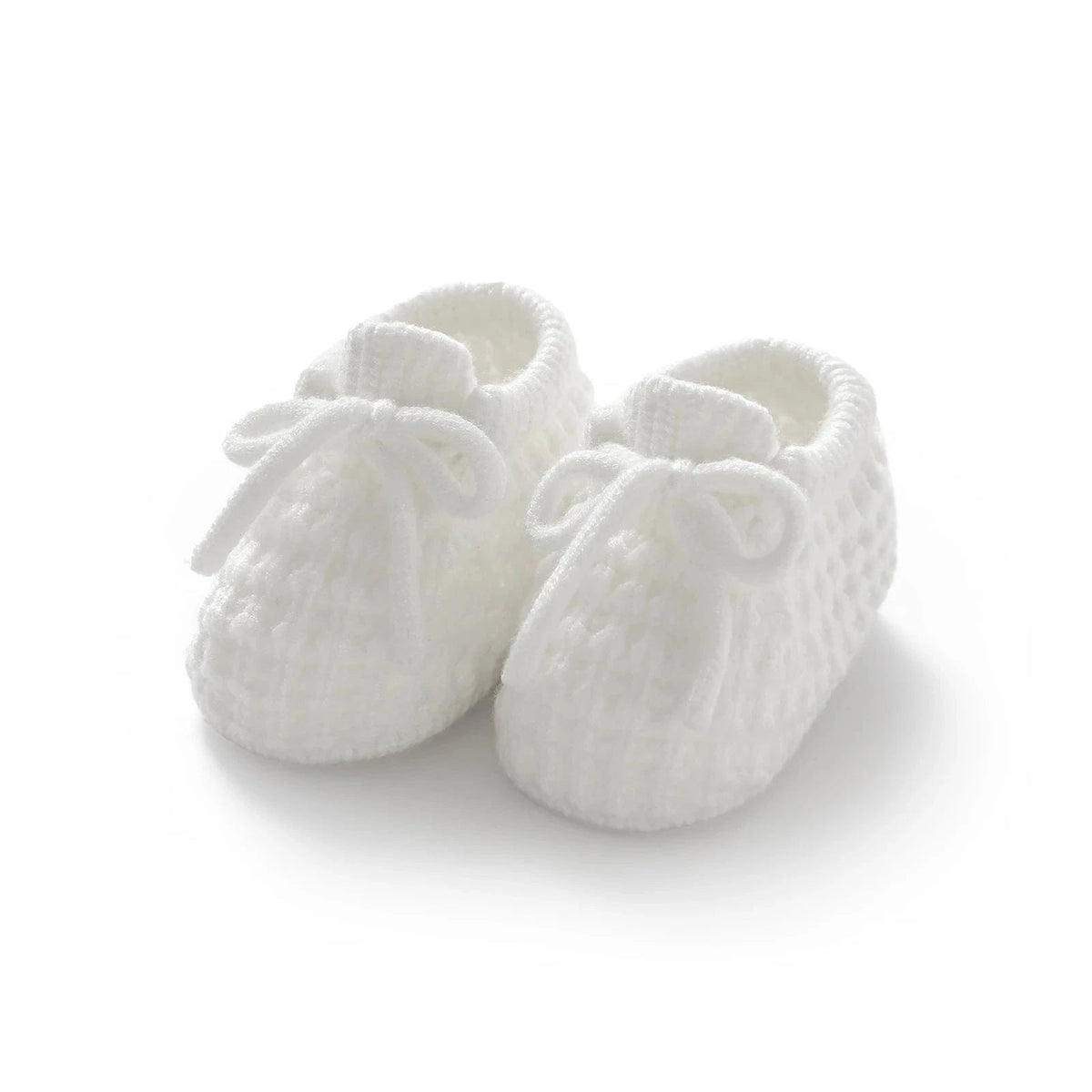 Classic Knit Booties with Tie (0 - 12 Months) - Mimou Babywear