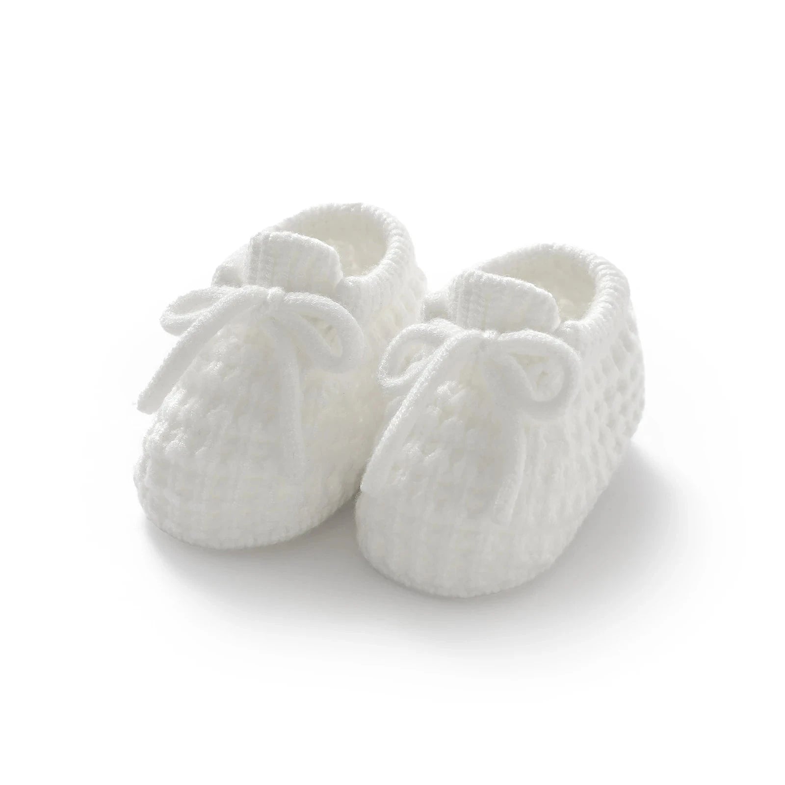 Classic Knit Booties with Tie (0 - 12 Months) - Mimou Babywear