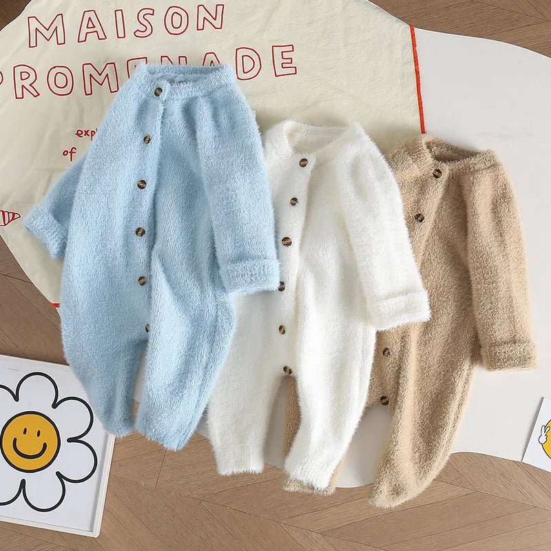 Cloud - Soft Plush Winter Romper (3 - 18 Months) - Mimou Babywear