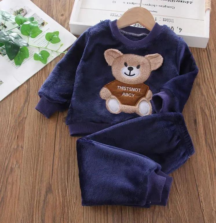 Cozy Bear Fleece Pajama Set (2 - Piece, 1 - 4 Years) - Mimou Babywear
