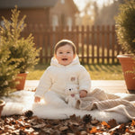 Cozy Ripple Cotton Romper (0 - 18 Months) - Mimou Babywear