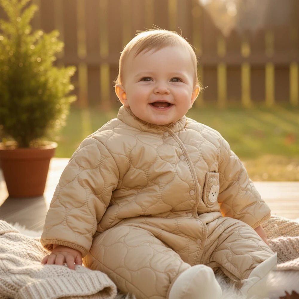 Cozy Ripple Cotton Romper (0 - 18 Months) - Mimou Babywear