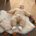 Cozy Ripple Cotton Romper (0 - 18 Months) - Mimou Babywear