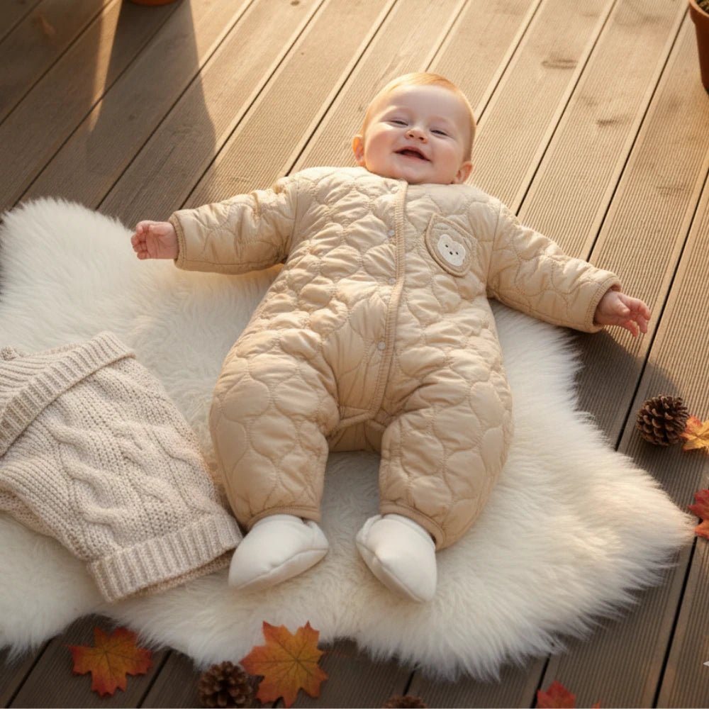 Cozy Ripple Cotton Romper (0 - 18 Months) - Mimou Babywear