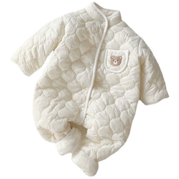 Cozy Ripple Cotton Romper (0 - 18 Months) - Mimou Babywear