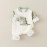Dino Baseball Romper (0 - 18 Months) - Mimou Babywear