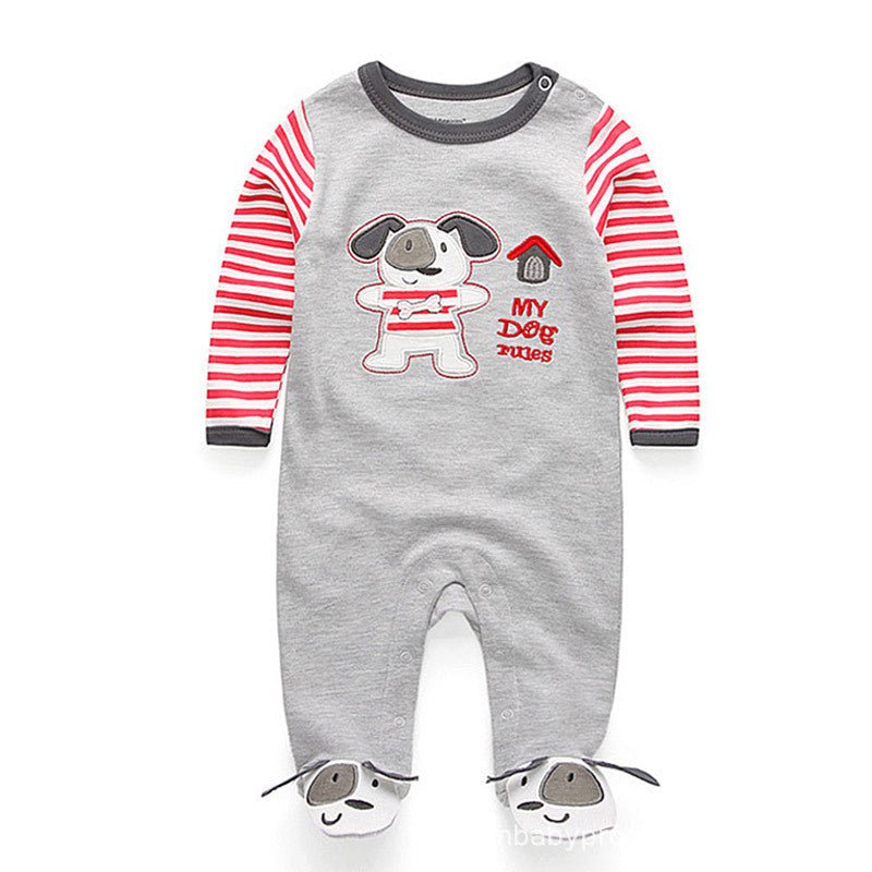 Double Button Cotton Sleepsuit (0 - 12 Months) - Mimou Babywear