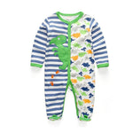 Double Button Cotton Sleepsuit (0 - 12 Months) - Mimou Babywear