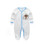 Double Button Cotton Sleepsuit (0 - 12 Months) - Mimou Babywear