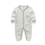 Double Button Cotton Sleepsuit (0 - 12 Months) - Mimou Babywear