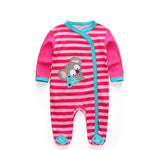 Double Button Cotton Sleepsuit (0 - 12 Months) - Mimou Babywear