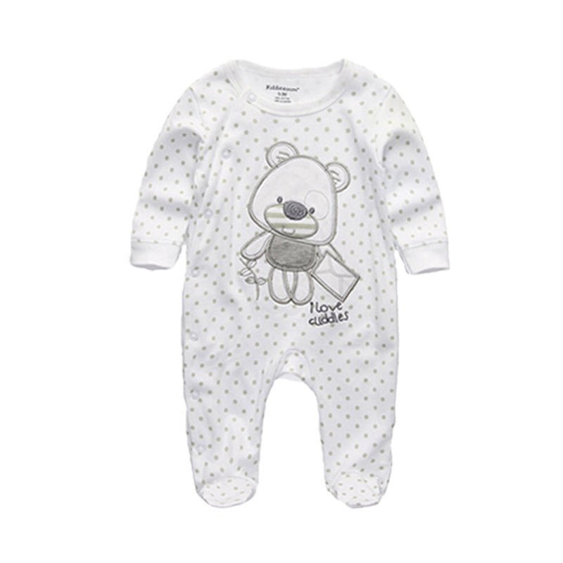 Double Button Cotton Sleepsuit (0 - 12 Months) - Mimou Babywear