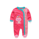 Double Button Cotton Sleepsuit (0 - 12 Months) - Mimou Babywear