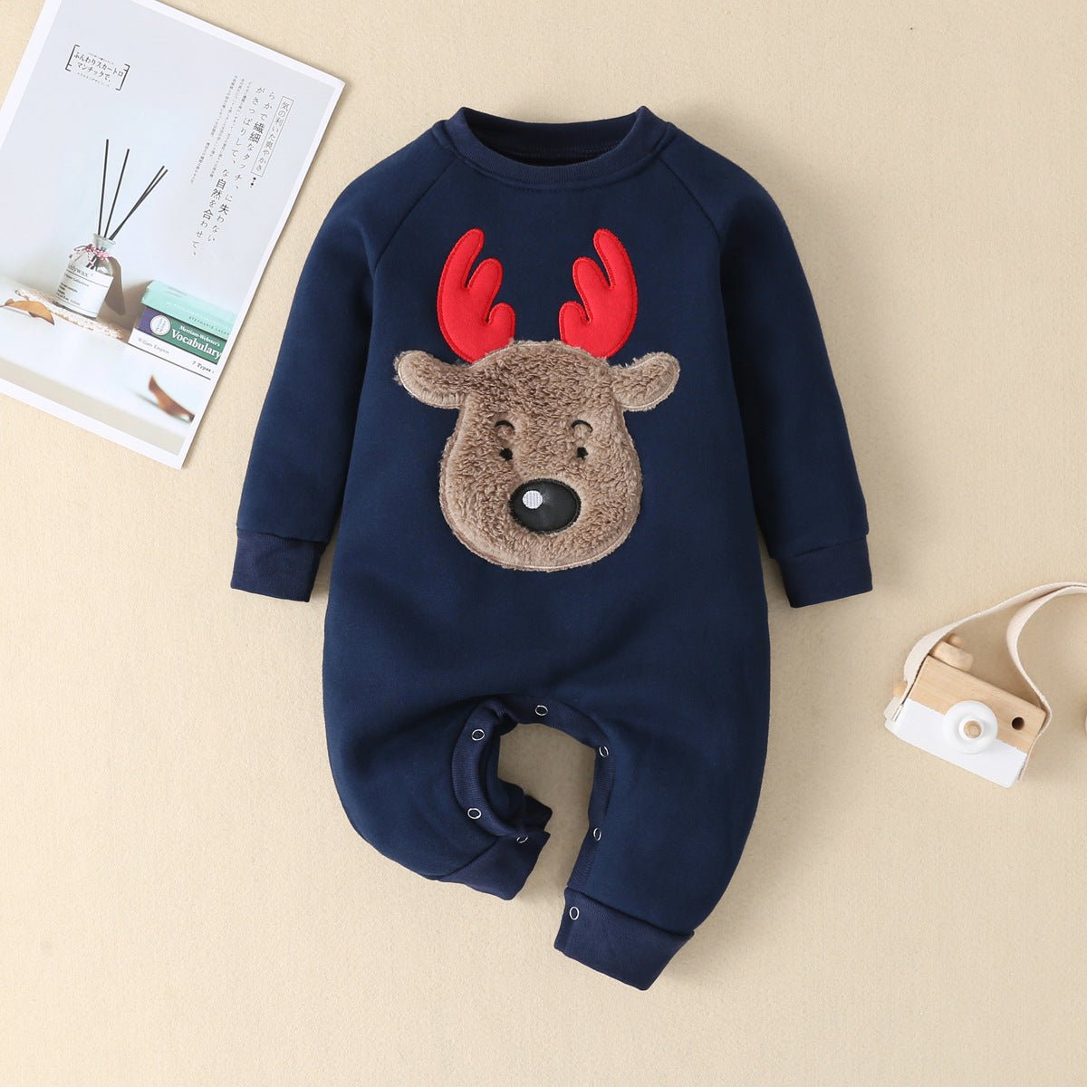 Festive Santa & Reindeer Romper (0 - 18 Months) - Mimou Babywear