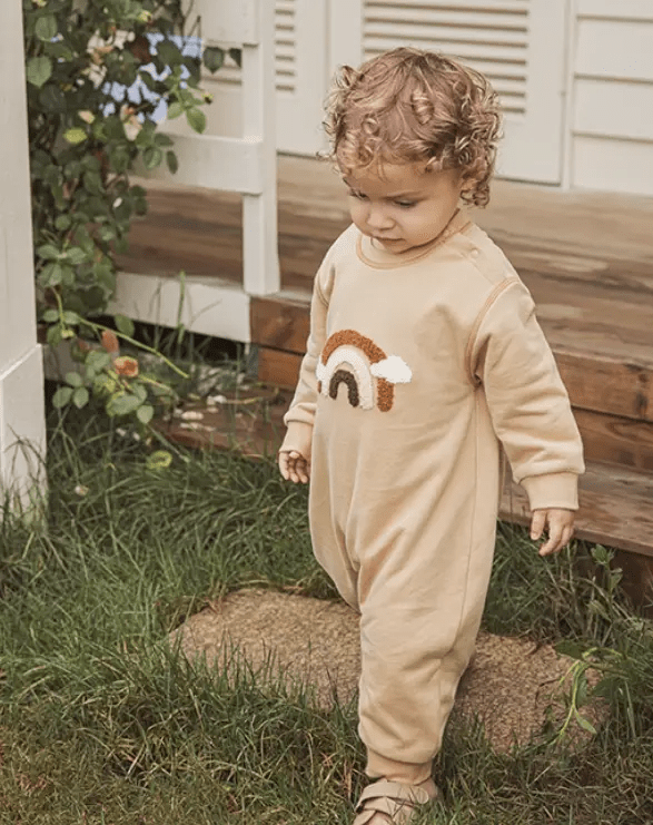 Fleece Baby Jumpsuit – Warm Long - Sleeve Romper (0 - 24 Months) - Mimou Babywear