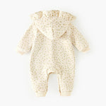 Floral Hooded Winter Romper (3 - 18 Months) - Mimou Babywear