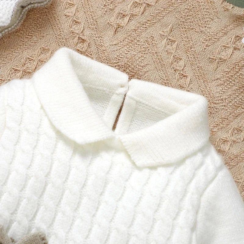 Footed Knit Jumpsuit & Hat Set (0 - 12 Months) - Mimou Babywear