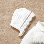 Footed Knit Jumpsuit & Hat Set (0 - 12 Months) - Mimou Babywear
