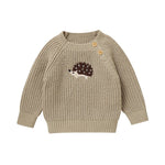 Hedgehog Embroidered Knit Sweater (6M - 3Y) - Mimou Babywear