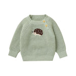 Hedgehog Embroidered Knit Sweater (6M - 3Y) - Mimou Babywear