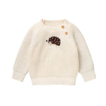 Hedgehog Embroidered Knit Sweater (6M - 3Y) - Mimou Babywear
