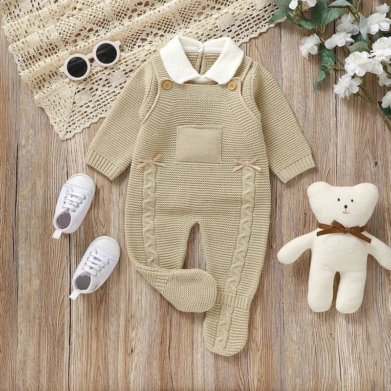 Heirloom Knit Sweater & Romper Set (0 - 9 Months) - Mimou Babywear