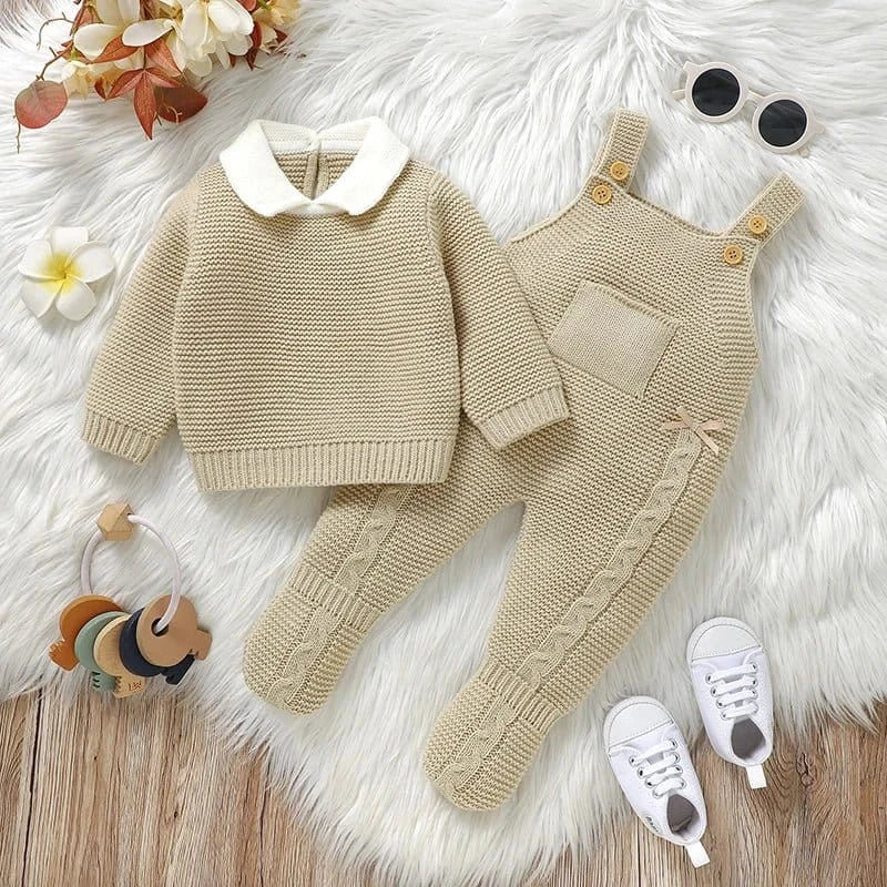 Heirloom Knit Sweater & Romper Set (0 - 9 Months) - Mimou Babywear