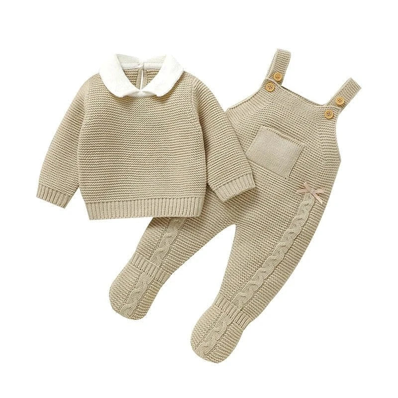 Heirloom Knit Sweater & Romper Set (0 - 9 Months) - Mimou Babywear