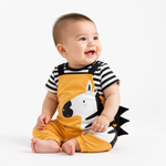 Zebra Baby Short Sleeve Romper with 3D Detail (0–18M)    Mimou Babywear