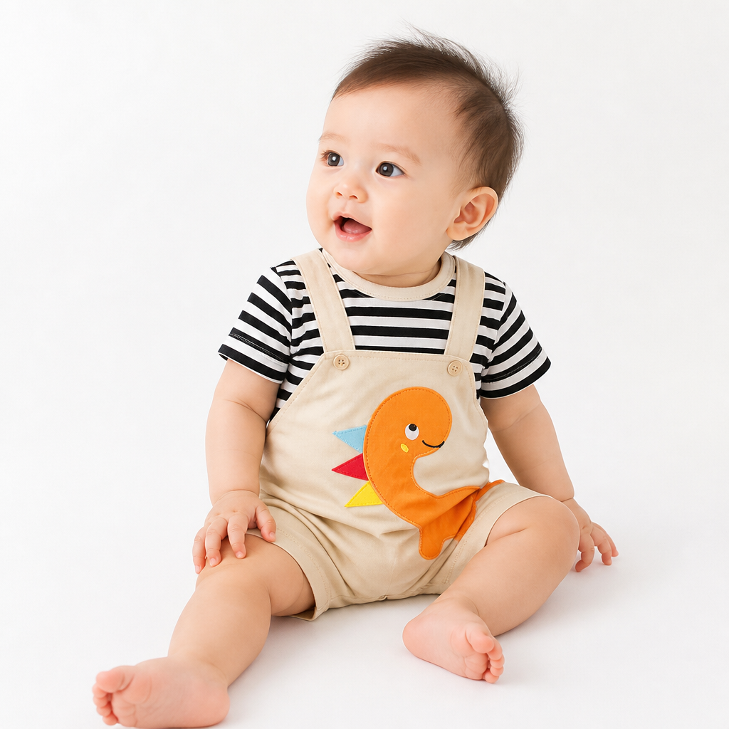 Lightweight Cartoon Summer Romper (0-18M)    Mimou Babywear