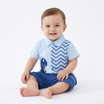 Little Dino Chevron Shirt & Cargo Shorts Set baby lifestyle photo