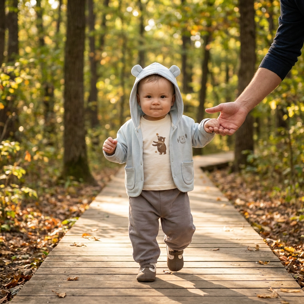 Little Forest Bear 3-Piece Set toddler first steps forest park lifestyle photo