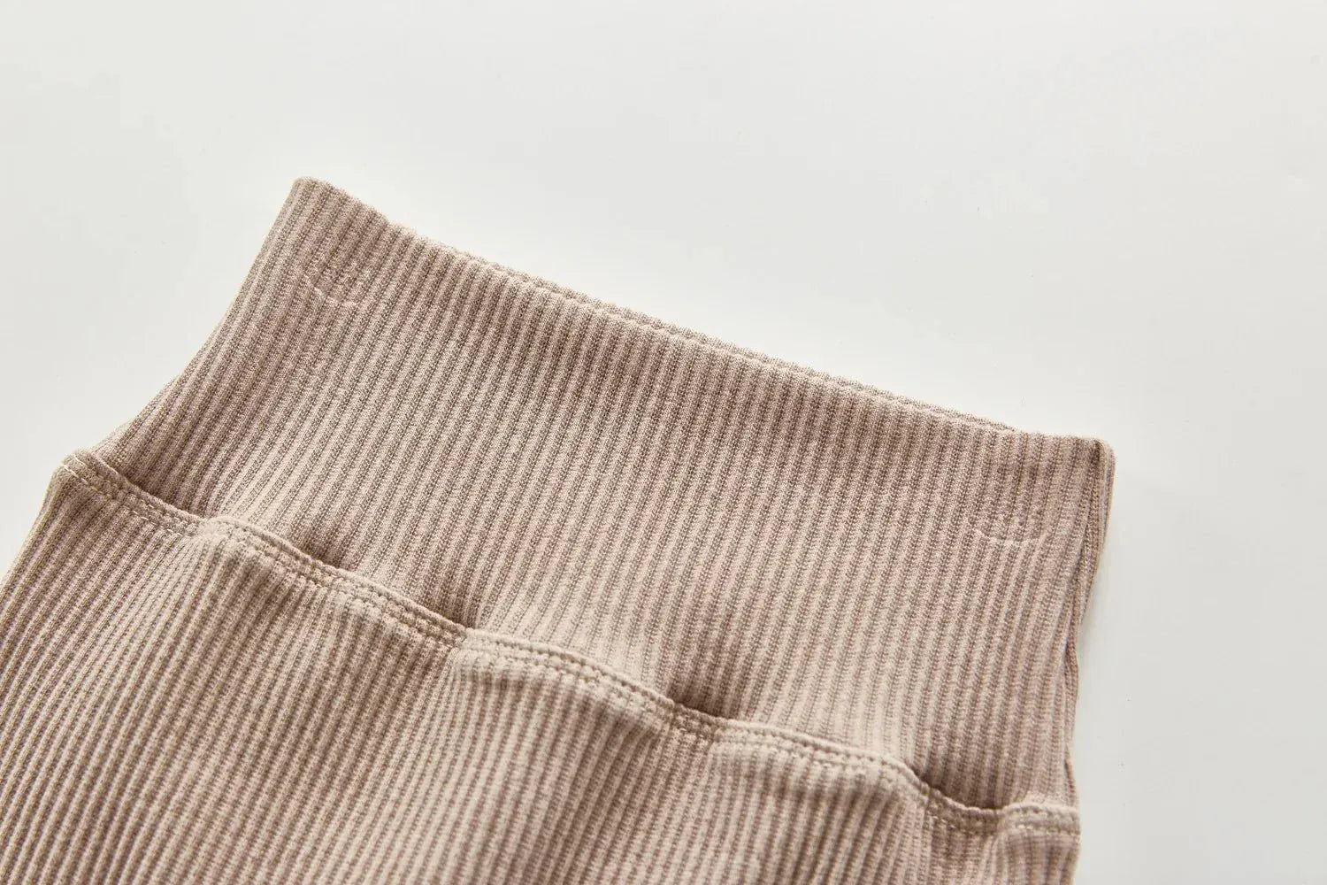 High - Waist Cotton Baby Leggings – Soft Solid Color Essentials (3 - 24M) - Mimou Babywear