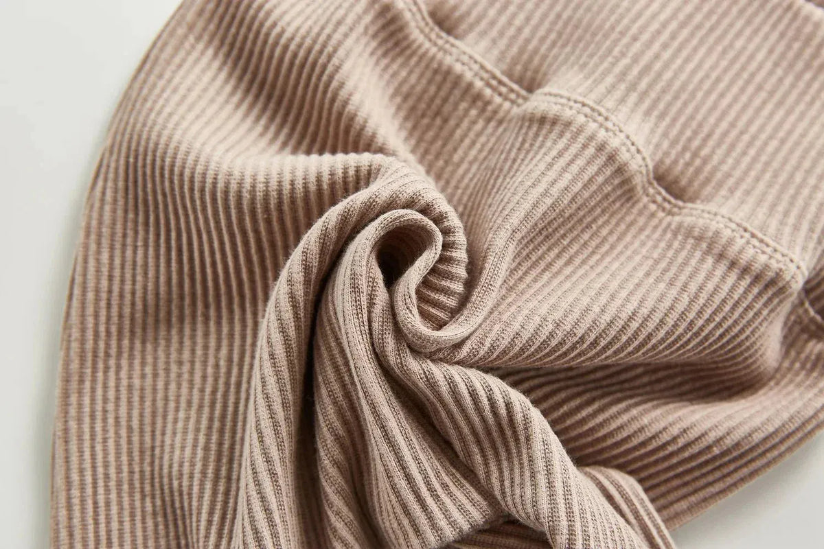 High - Waist Cotton Baby Leggings – Soft Solid Color Essentials (3 - 24M) - Mimou Babywear