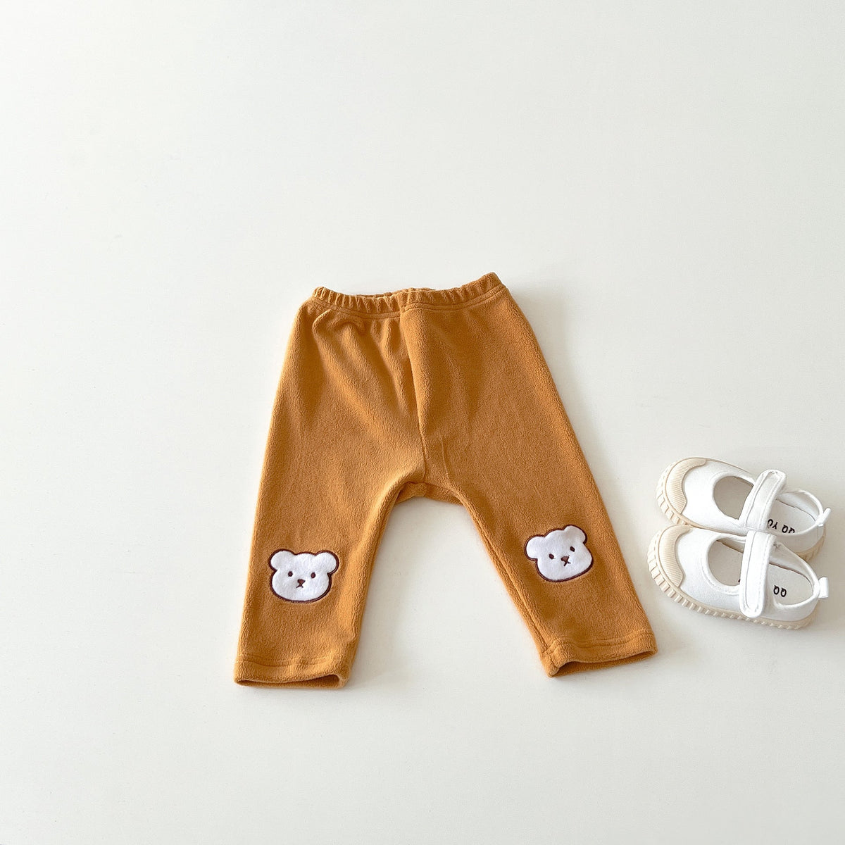 ins Children's spring leggings baby spring velvet thin leggings baby trousers baby big PP pants   100CM / orange Mimou Babywear