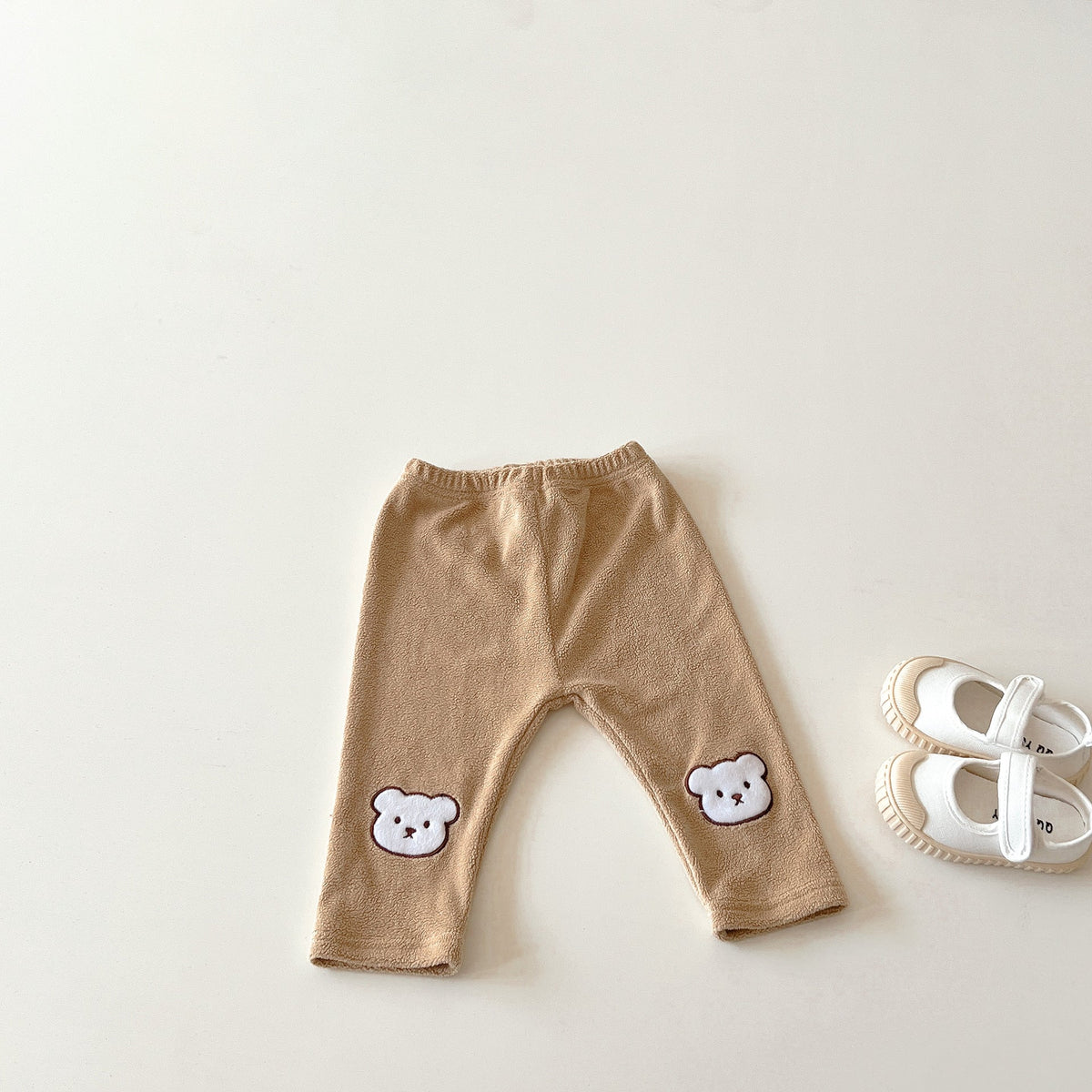 ins Children's spring leggings baby spring velvet thin leggings baby trousers baby big PP pants   100CM / apricot Mimou Babywear