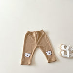 ins Children's spring leggings baby spring velvet thin leggings baby trousers baby big PP pants   100CM / apricot Mimou Babywear