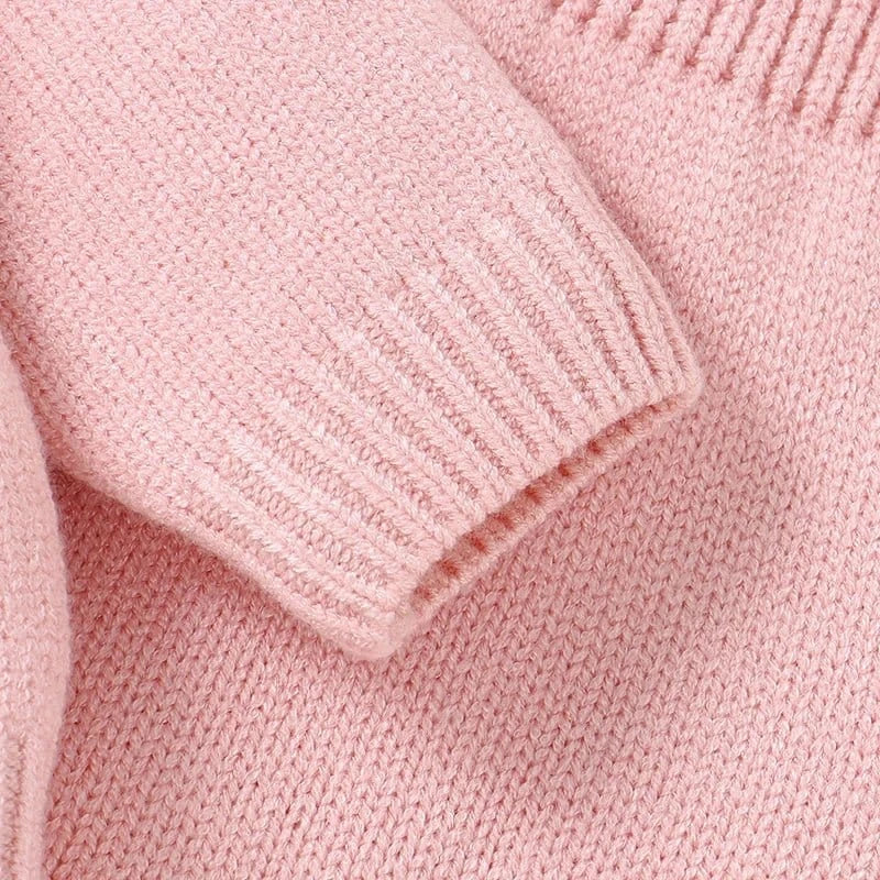 Knitted Baby Sweater & Footed Pants Set – Soft Long Sleeve Pullover + Warm Trousers | 2 - Piece Outfit (0–9M) - Mimou Babywear