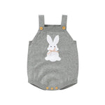 Knitted Bunny Baby Romper – Soft Cotton Spring & Autumn Outfit (0–24M) - Mimou Babywear