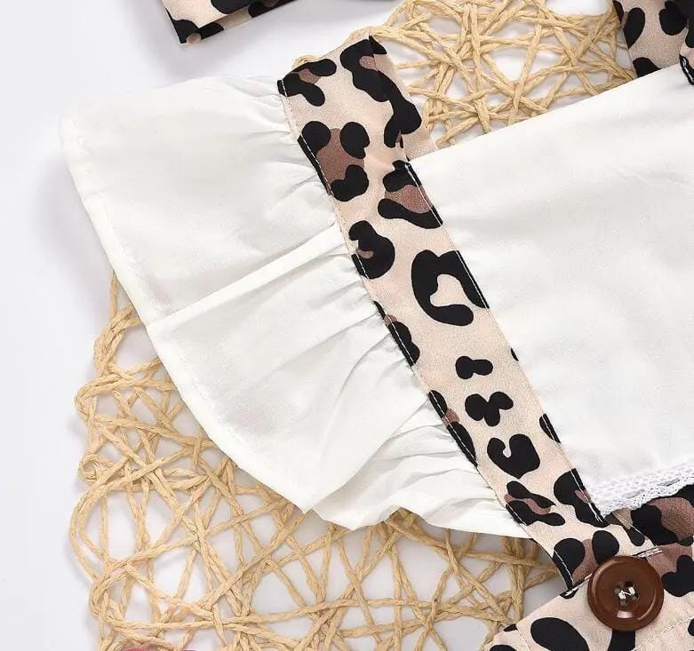 Leopard Print Romper & Headband (0 - 18 Months) - Mimou Babywear