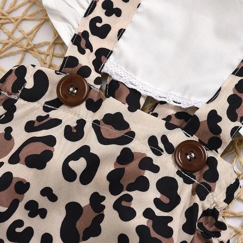 Leopard Print Romper & Headband (0 - 18 Months) - Mimou Babywear