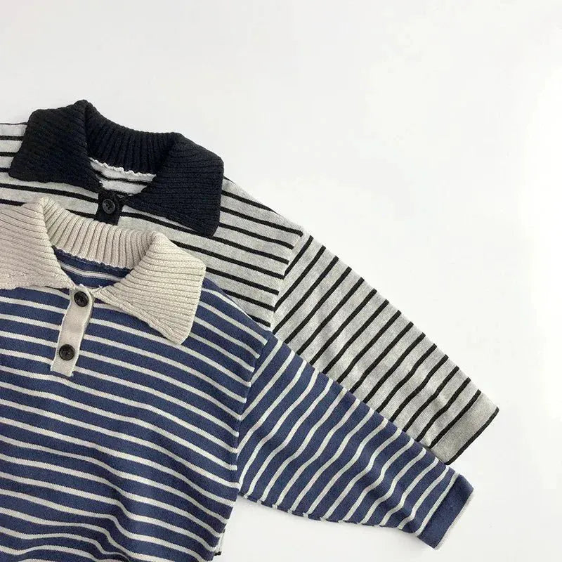 Little Gentleman Polo Sweater (6M - 3Y) - Mimou Babywear