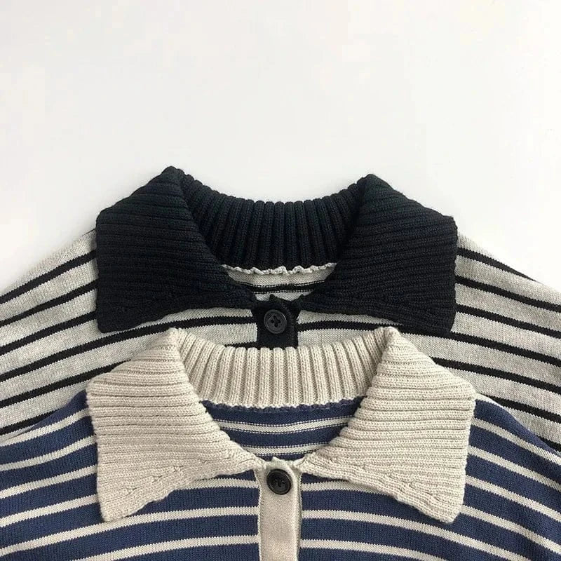 Little Gentleman Polo Sweater (6M - 3Y) - Mimou Babywear