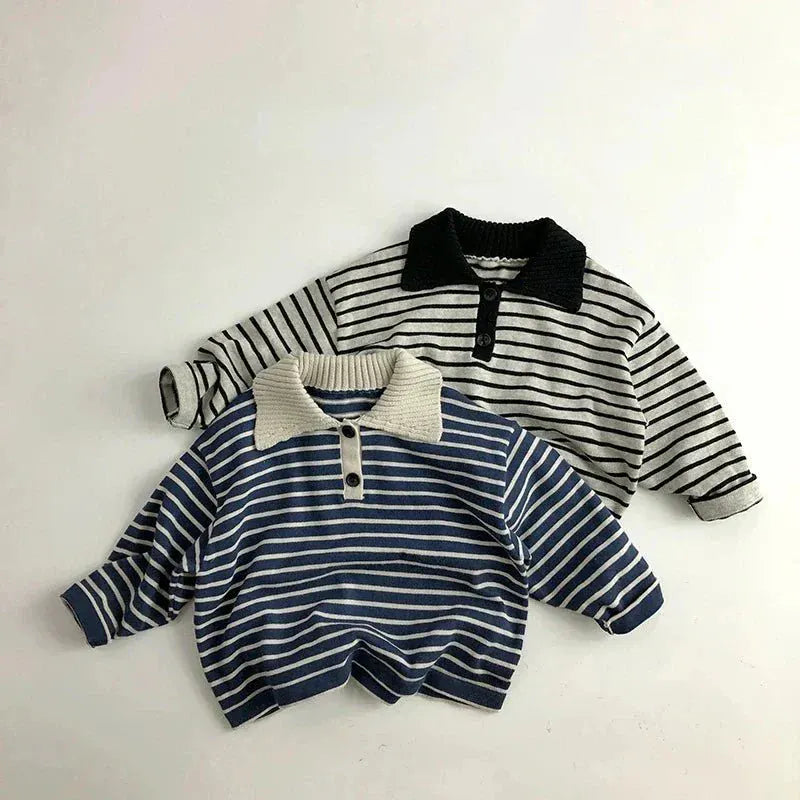 Little Gentleman Polo Sweater (6M - 3Y) - Mimou Babywear