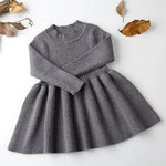 Lotus Collar Knit Doll Dress (6M - 3Y) - Mimou Babywear
