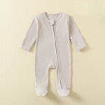 Organic Waffle Zip - Up Sleepsuit (0 - 12 Months) - Mimou Babywear