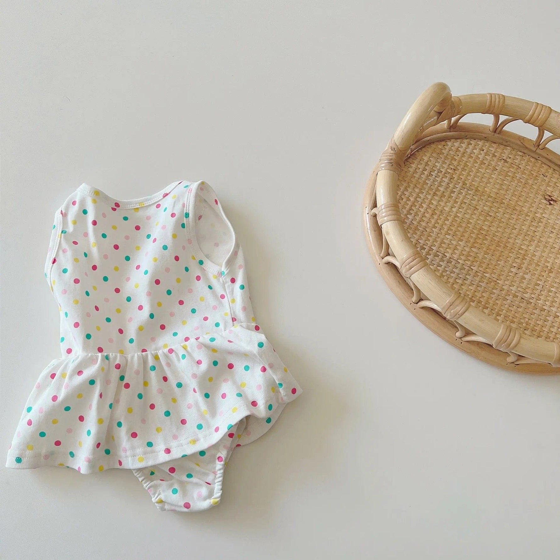 Polka Dot Romper Dress (3 - 24 Months) - Mimou Babywear