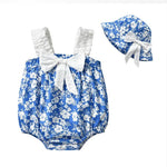 Porcelain Print Bow Bodysuit (3 - 18 Months) - Mimou Babywear