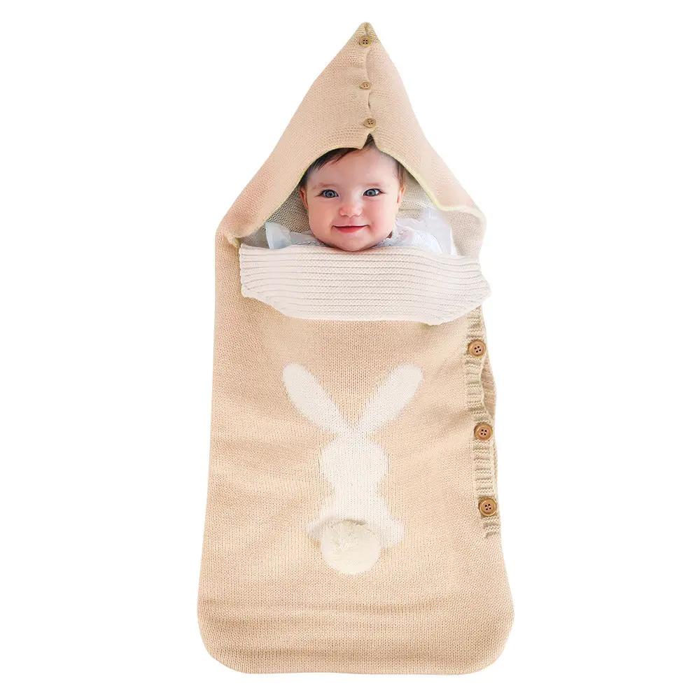 Rabbit Button Wool Blend Cocoon (0 - 12 Months) - Mimou Babywear